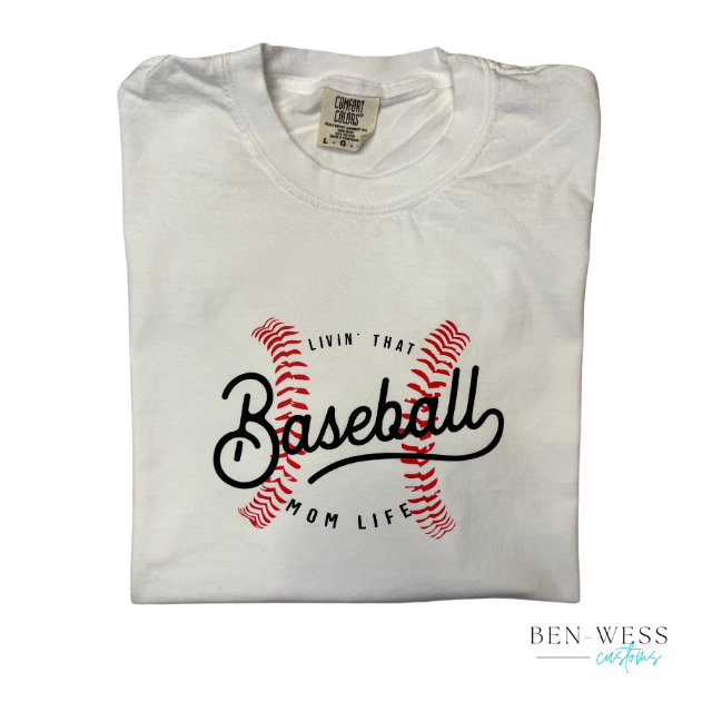 Livin' That Baseball Mom Life Comfort Colors Tee