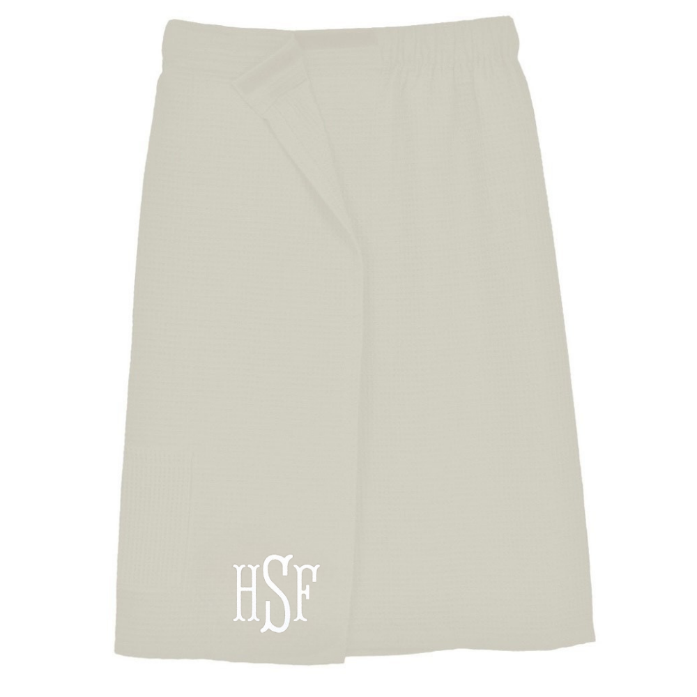 Monogrammed Waffle Weave Spa Wrap