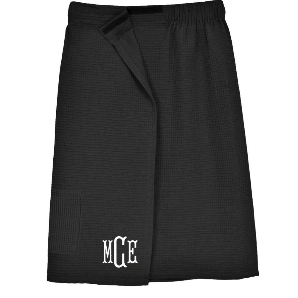 Monogrammed Waffle Weave Spa Wrap