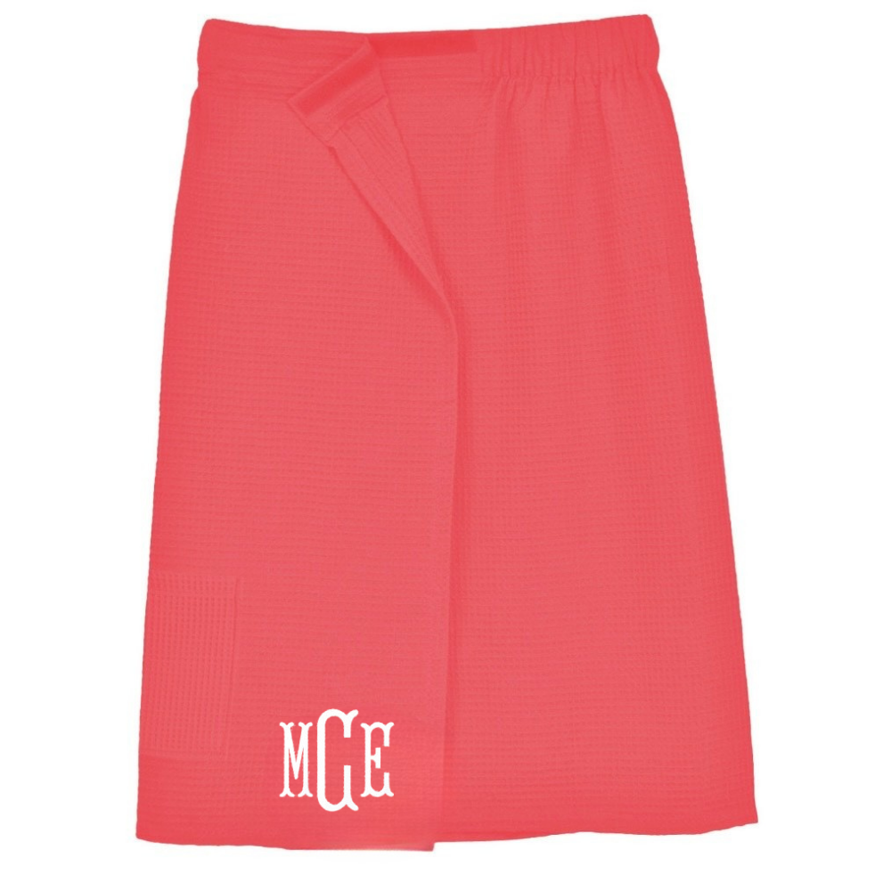 Monogrammed Waffle Weave Spa Wrap