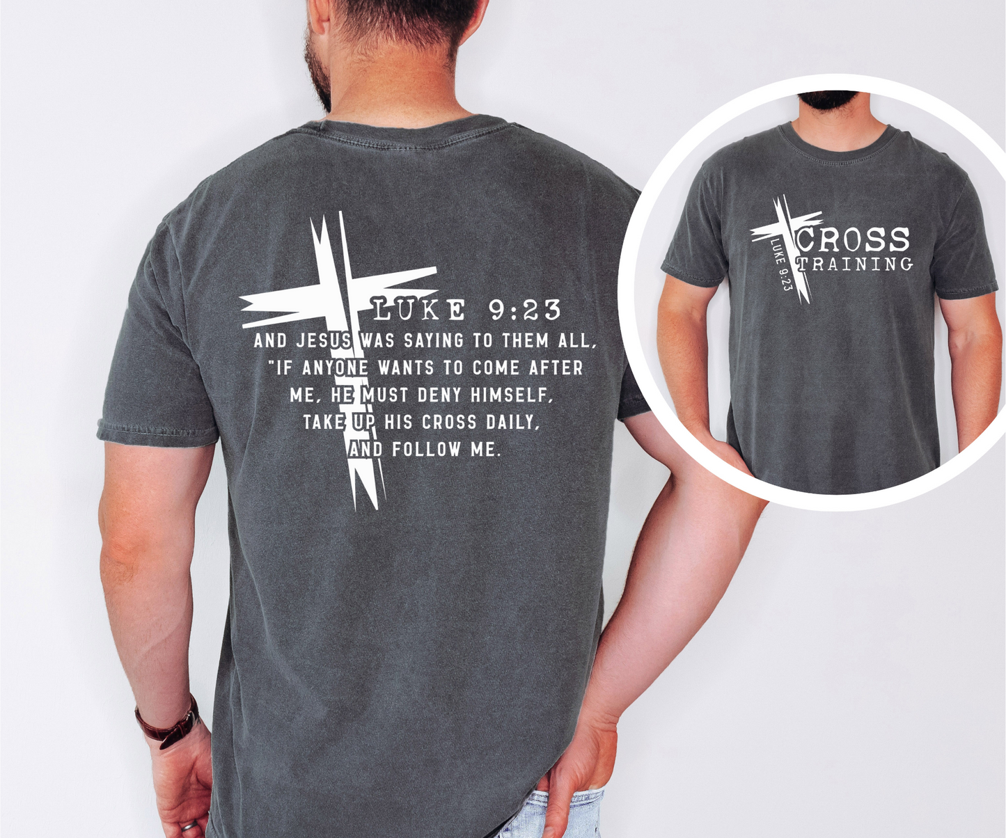 Mens Cross Training Luke 9:23 Comfort Colors Tee