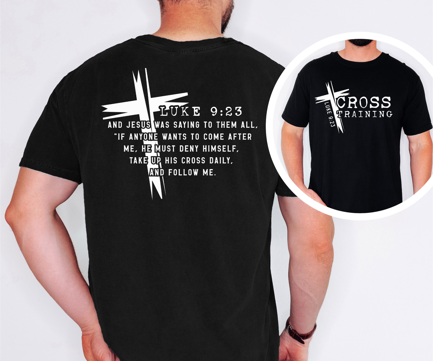 Mens Cross Training Luke 9:23 Comfort Colors Tee