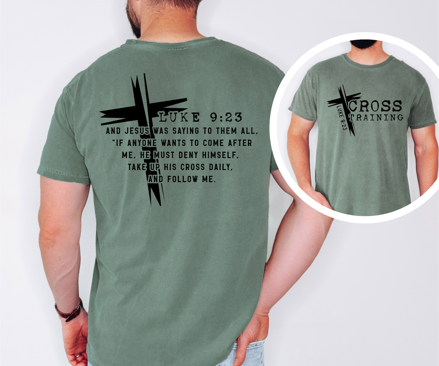 Mens Cross Training Luke 9:23 Comfort Colors Tee