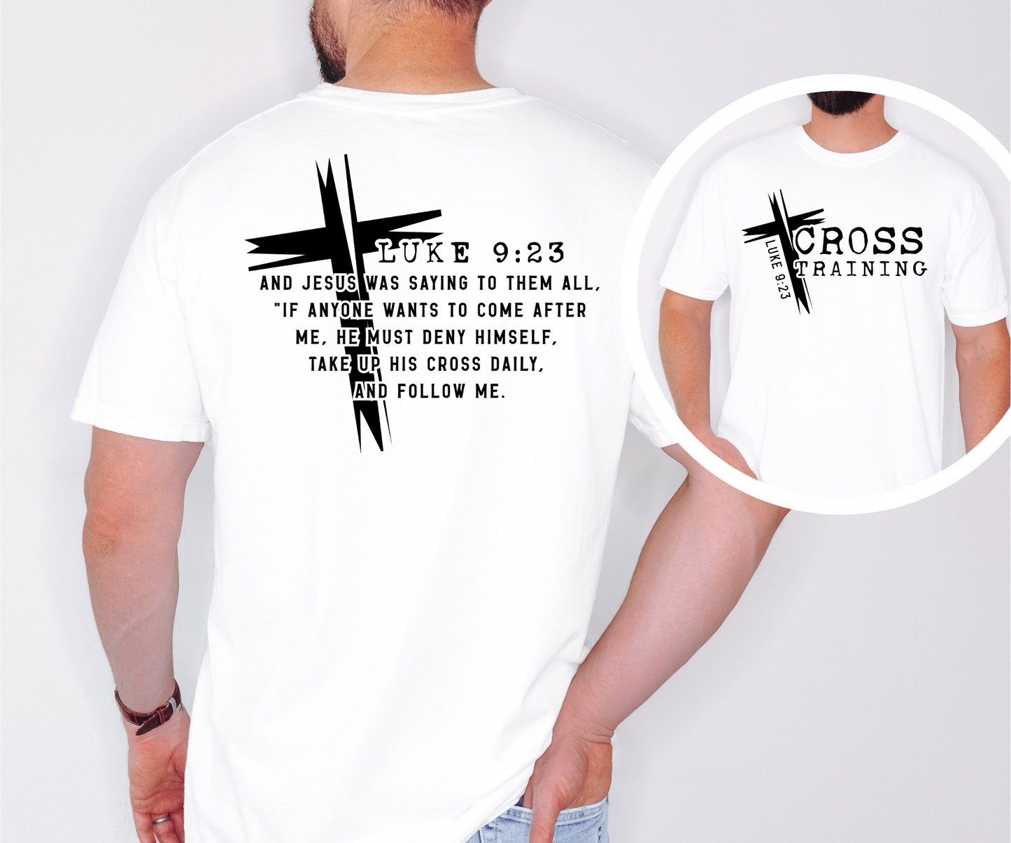 Mens Cross Training Luke 9:23 Comfort Colors Tee