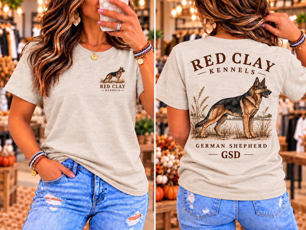 Red Clay Kennels | Fan Favorite Vintage Outfitter Short Sleeve Tee – German Shepherd