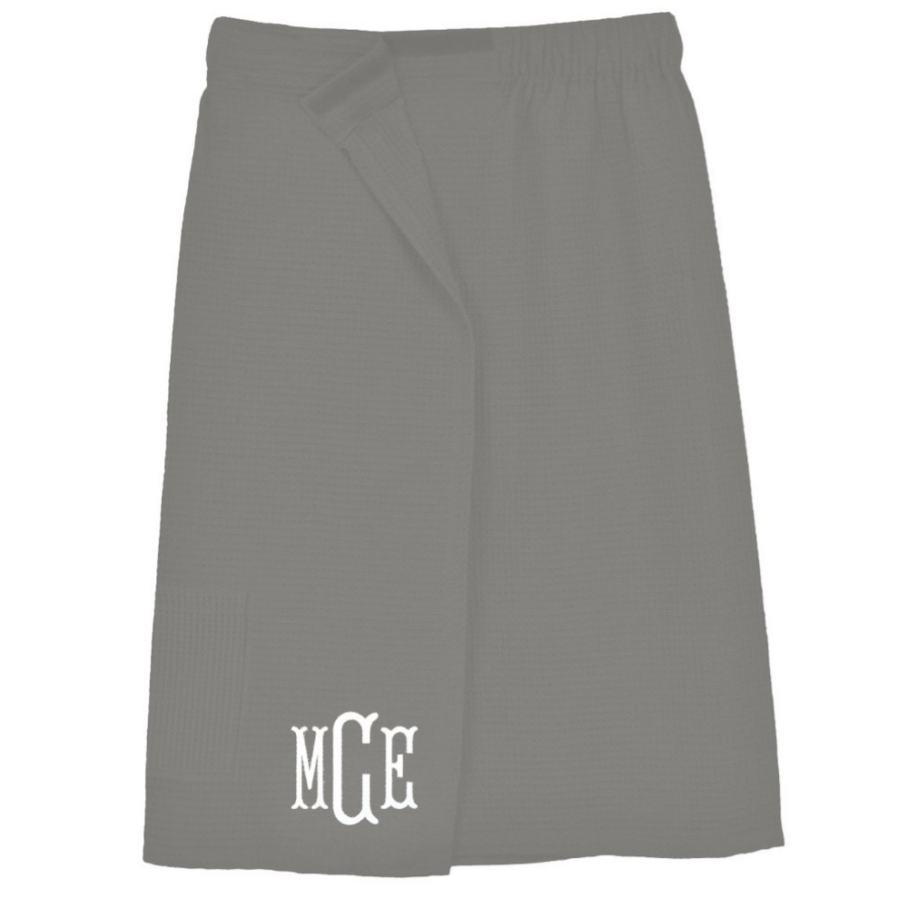 Monogrammed Waffle Weave Spa Wrap
