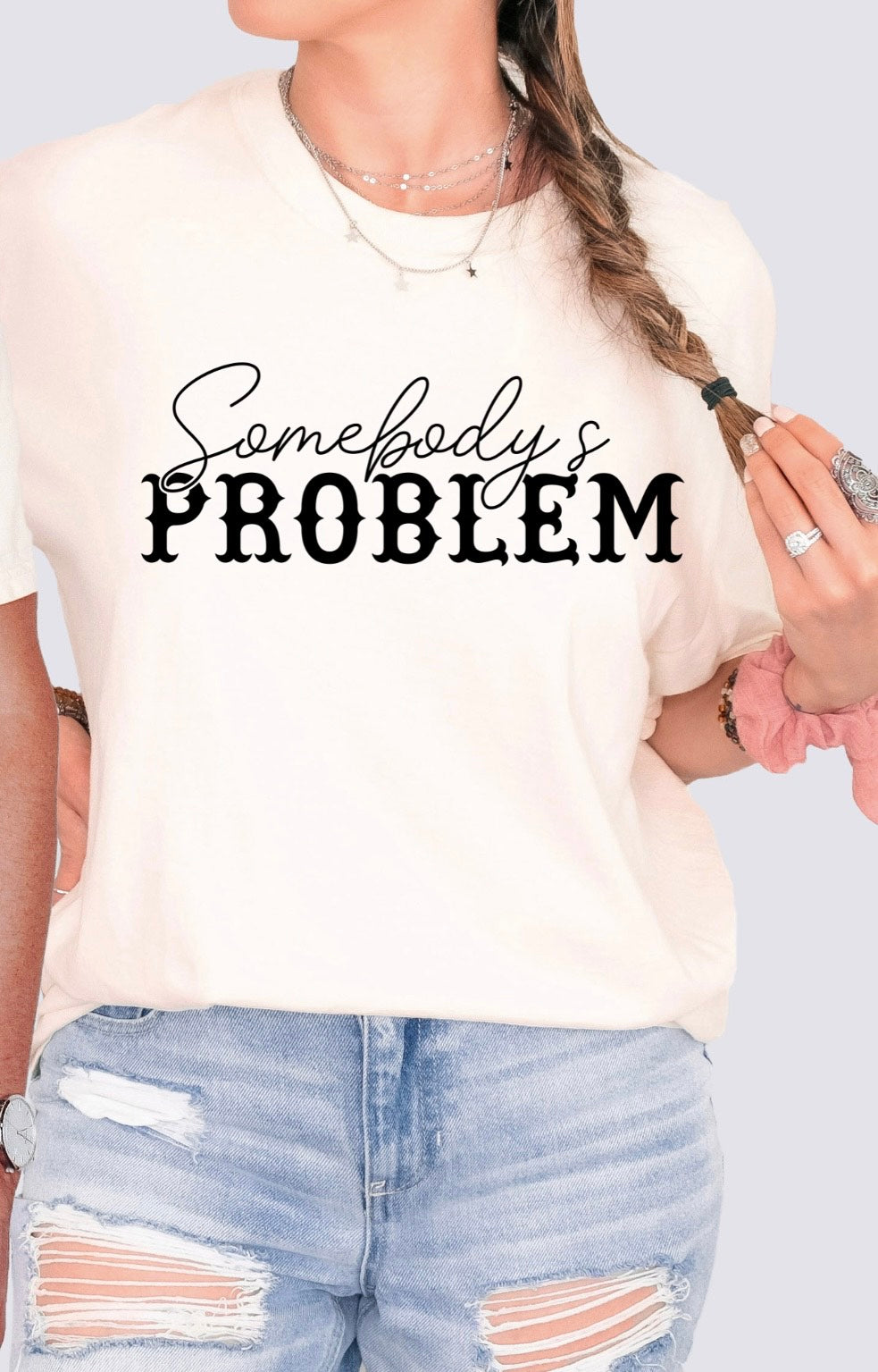 Somebody's Problem Comfort Colors Couple's Tee