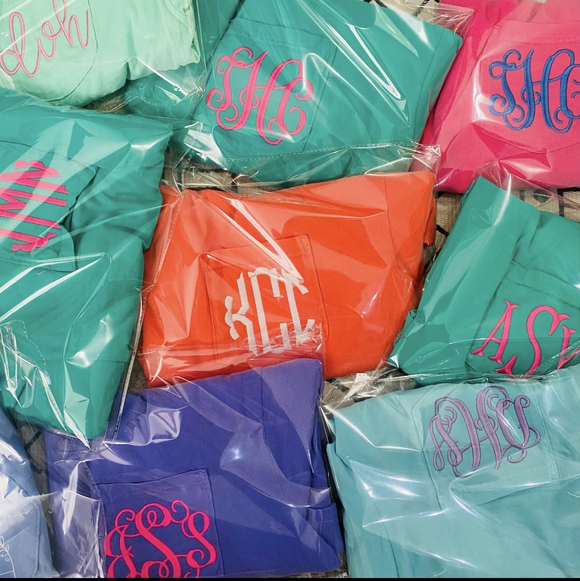 Monogrammed Comfort Colors Pocket Tee