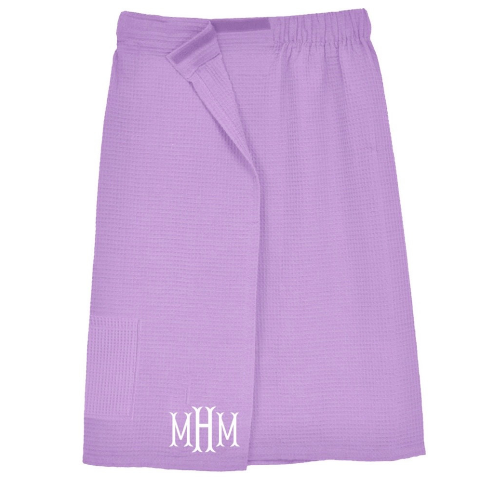 Monogrammed Waffle Weave Spa Wrap