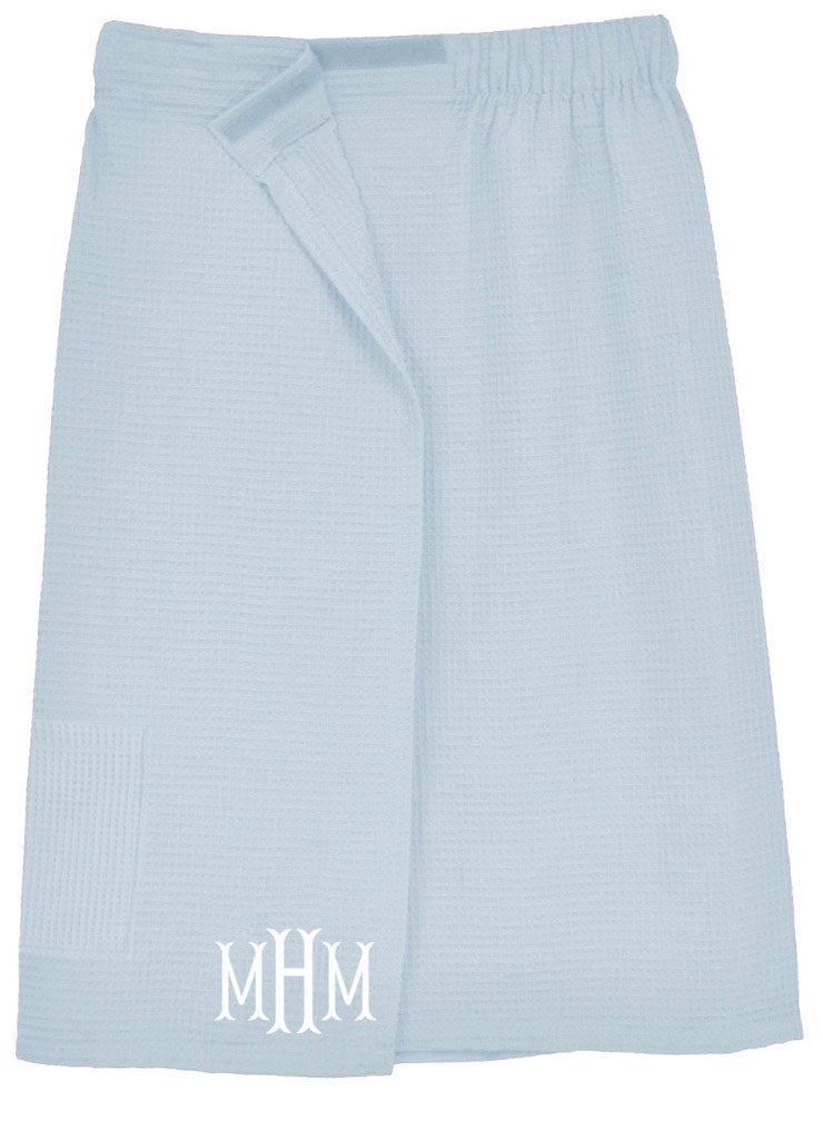 Monogrammed Waffle Weave Spa Wrap