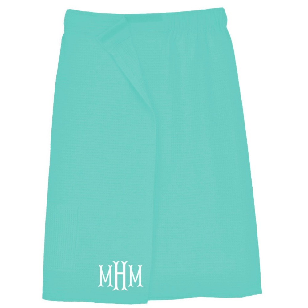 Monogrammed Waffle Weave Spa Wrap