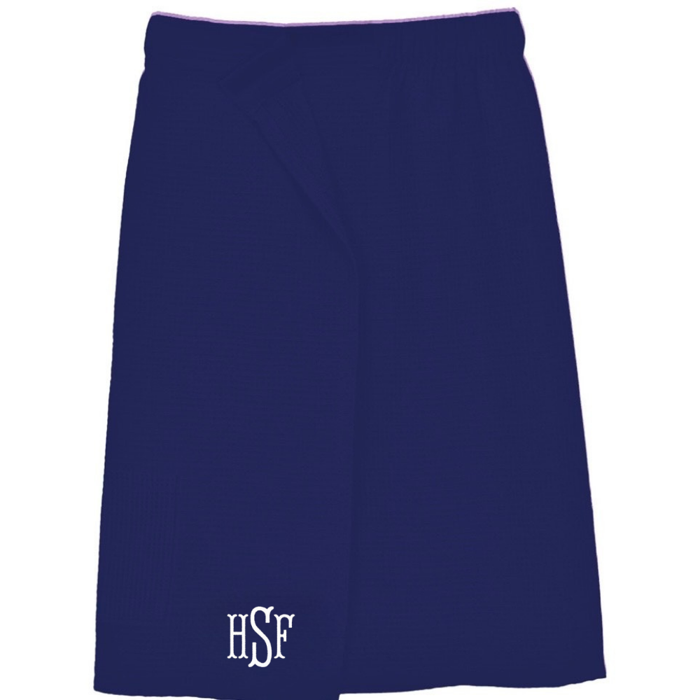 Monogrammed Waffle Weave Spa Wrap