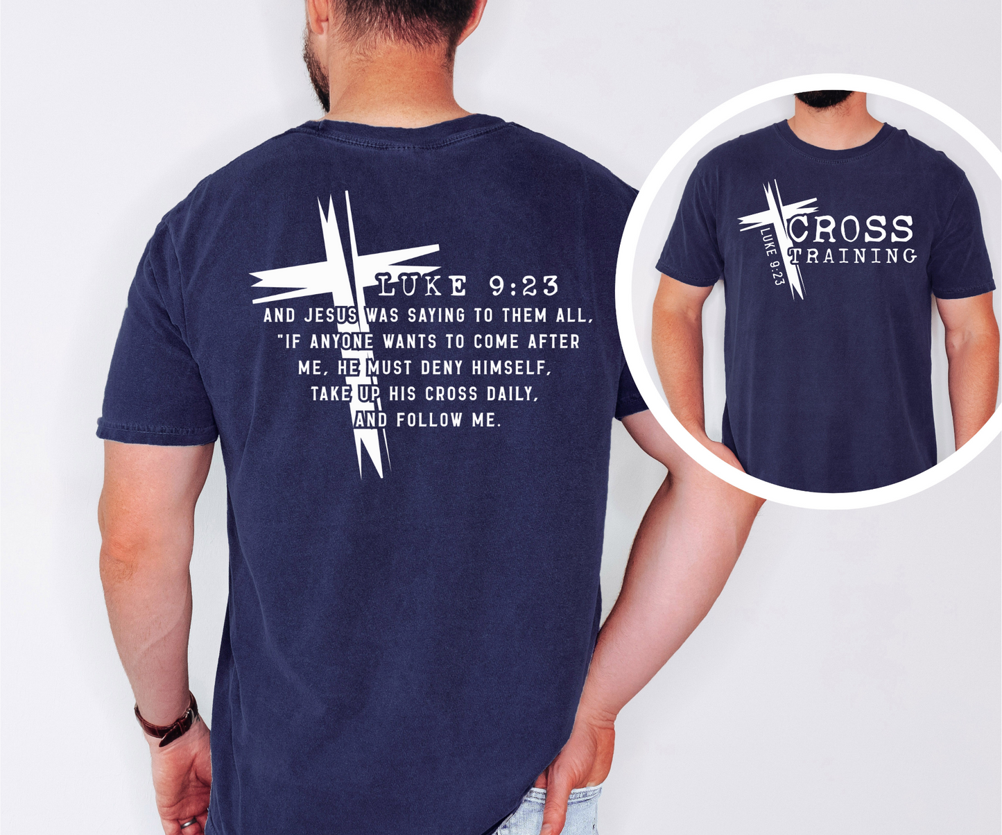 Mens Cross Training Luke 9:23 Comfort Colors Tee