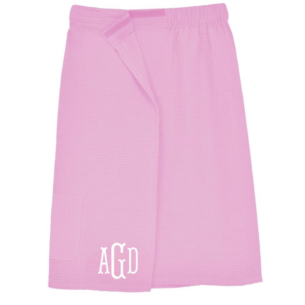 Monogrammed Waffle Weave Spa Wrap