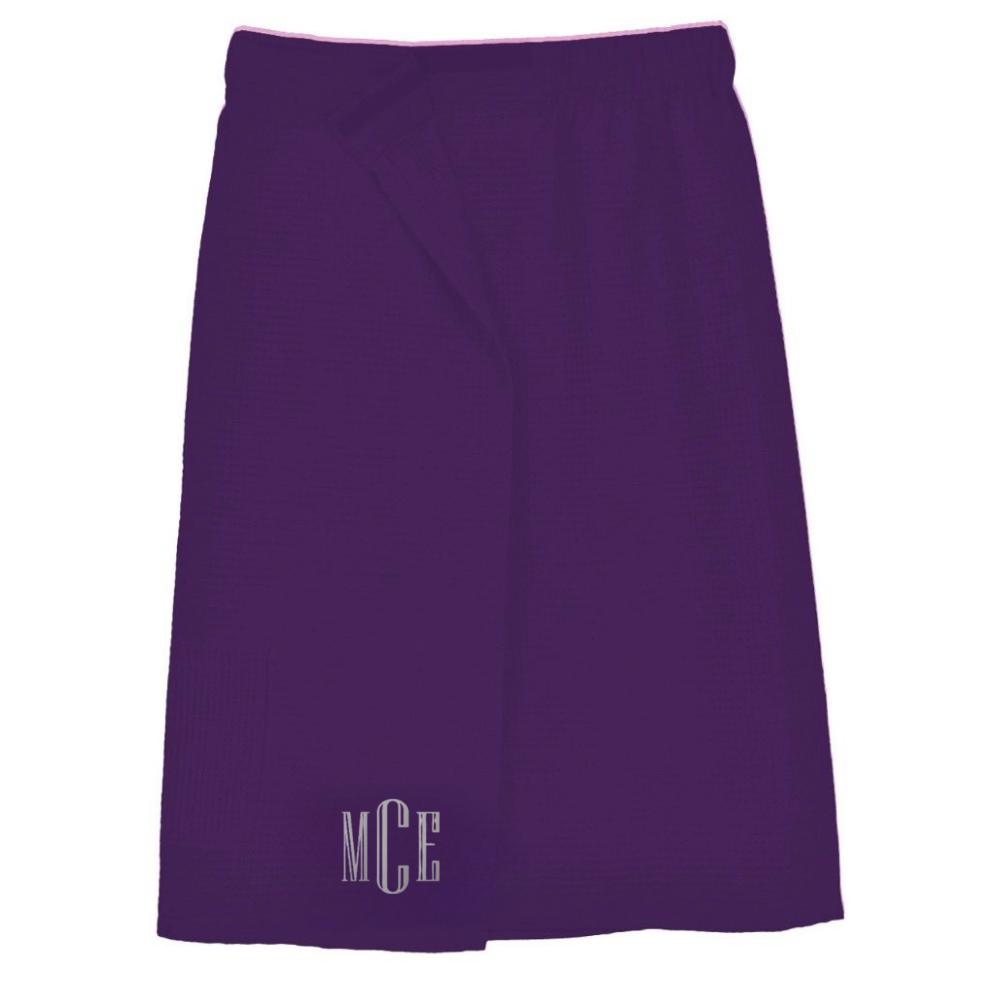 Monogrammed Waffle Weave Spa Wrap