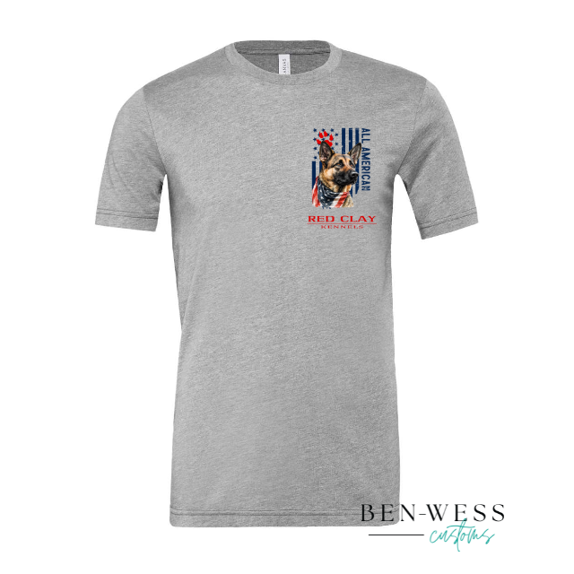 Red Clay Kennels German Shepherd Patriotic Tee