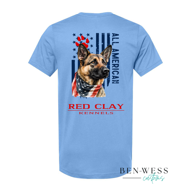Red Clay Kennels German Shepherd Patriotic Tee