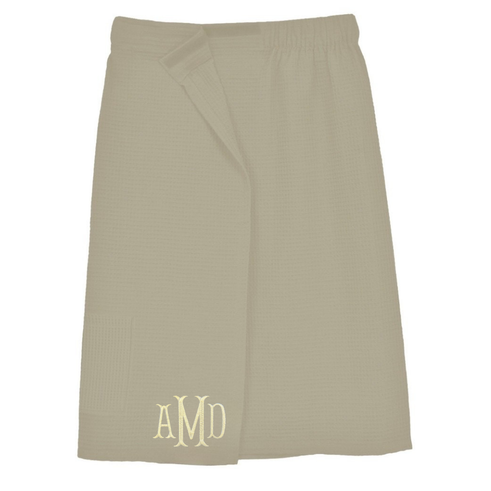 Monogrammed Waffle Weave Spa Wrap