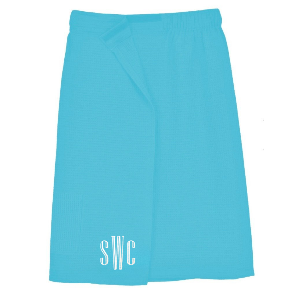 Monogrammed Waffle Weave Spa Wrap