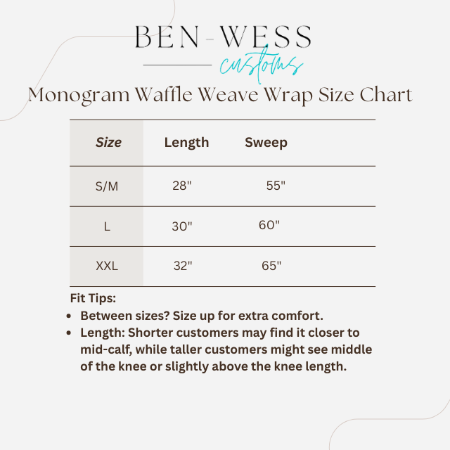 Monogrammed Waffle Weave Spa Wrap