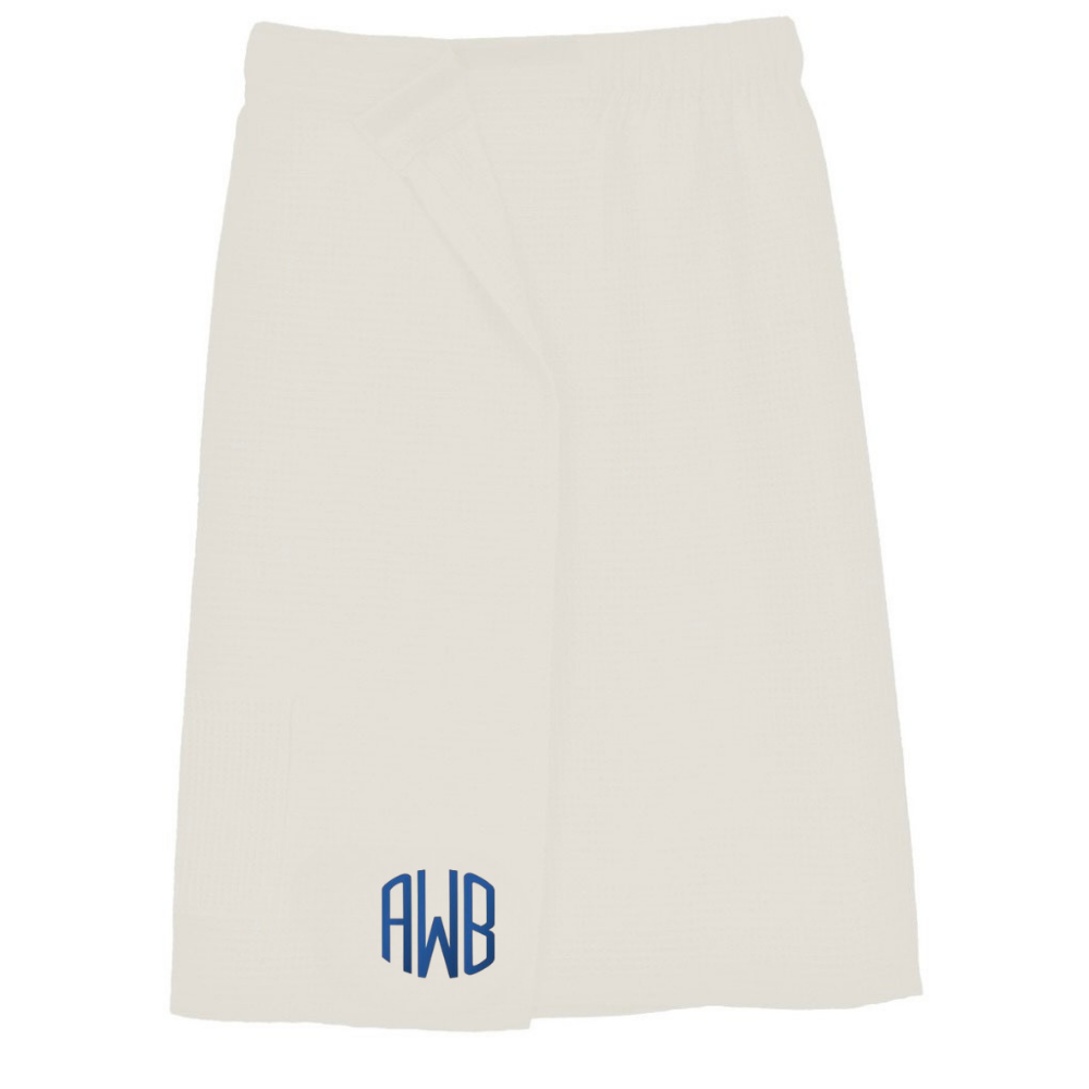 Monogrammed Waffle Weave Spa Wrap