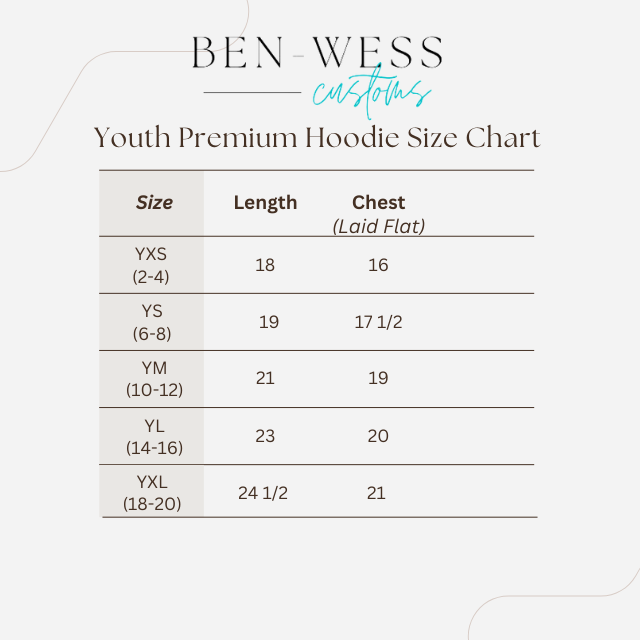 Youth Girls Embroidered Monogram Hoodie