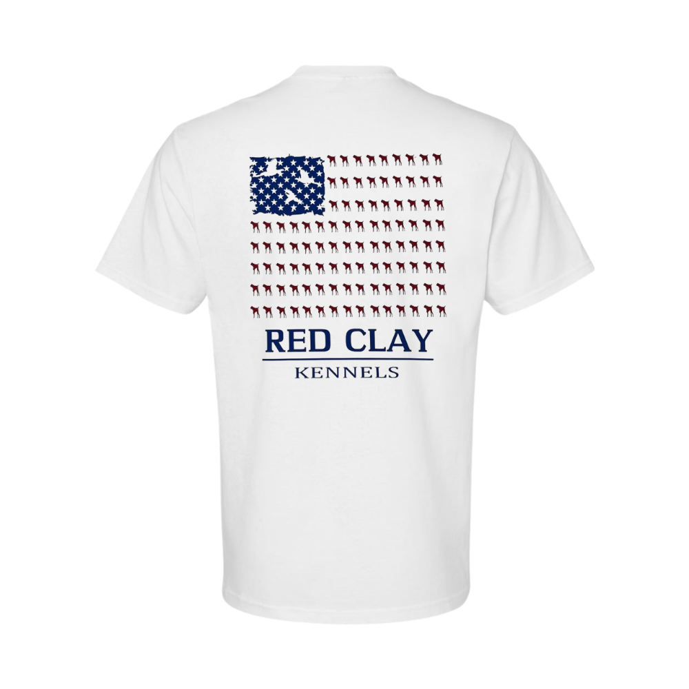 Red Clay Kennels German Shorthaired Pointer Patriotic Flag