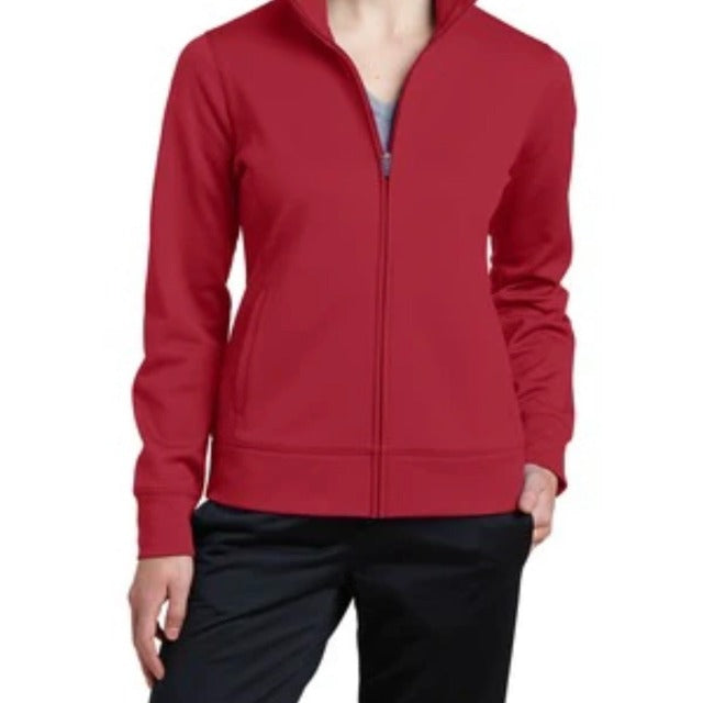 Women's Personalized Embroidered Heart Stethoscope on SportWick Fleece Jacket - Libby