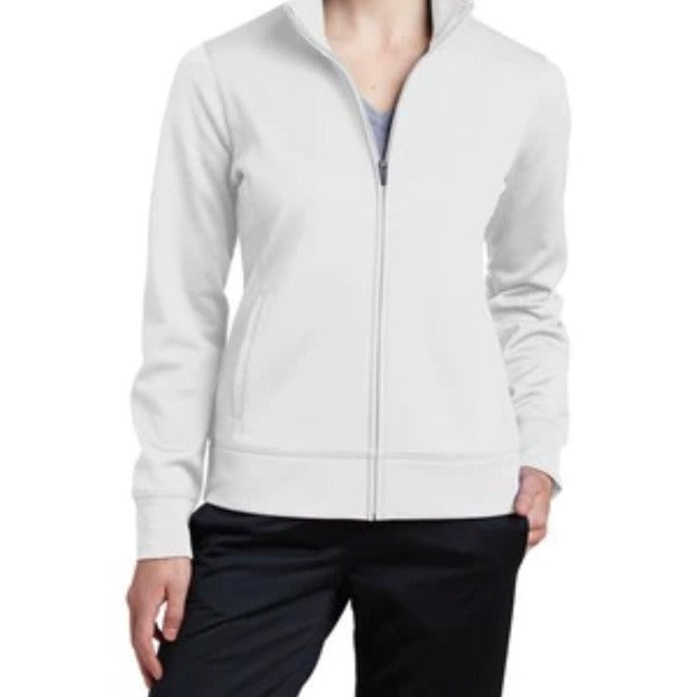 Women's Personalized Embroidered Heart Stethoscope on SportWick Fleece Jacket - Libby