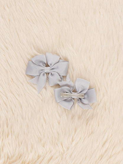 Classic Ribbon Hair Bows - 3" | Set of 2