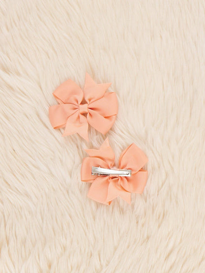 Classic Ribbon Hair Bows - 3" | Set of 2