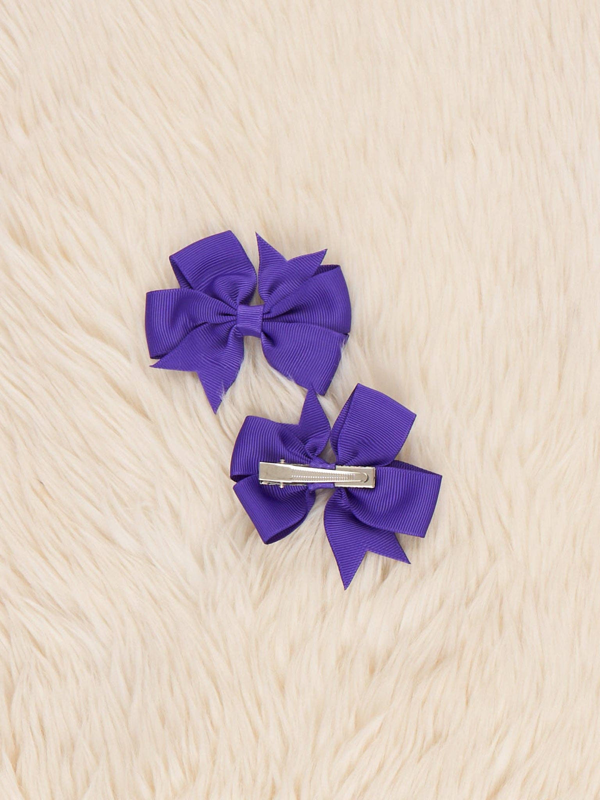 Classic Ribbon Hair Bows - 3" | Set of 2