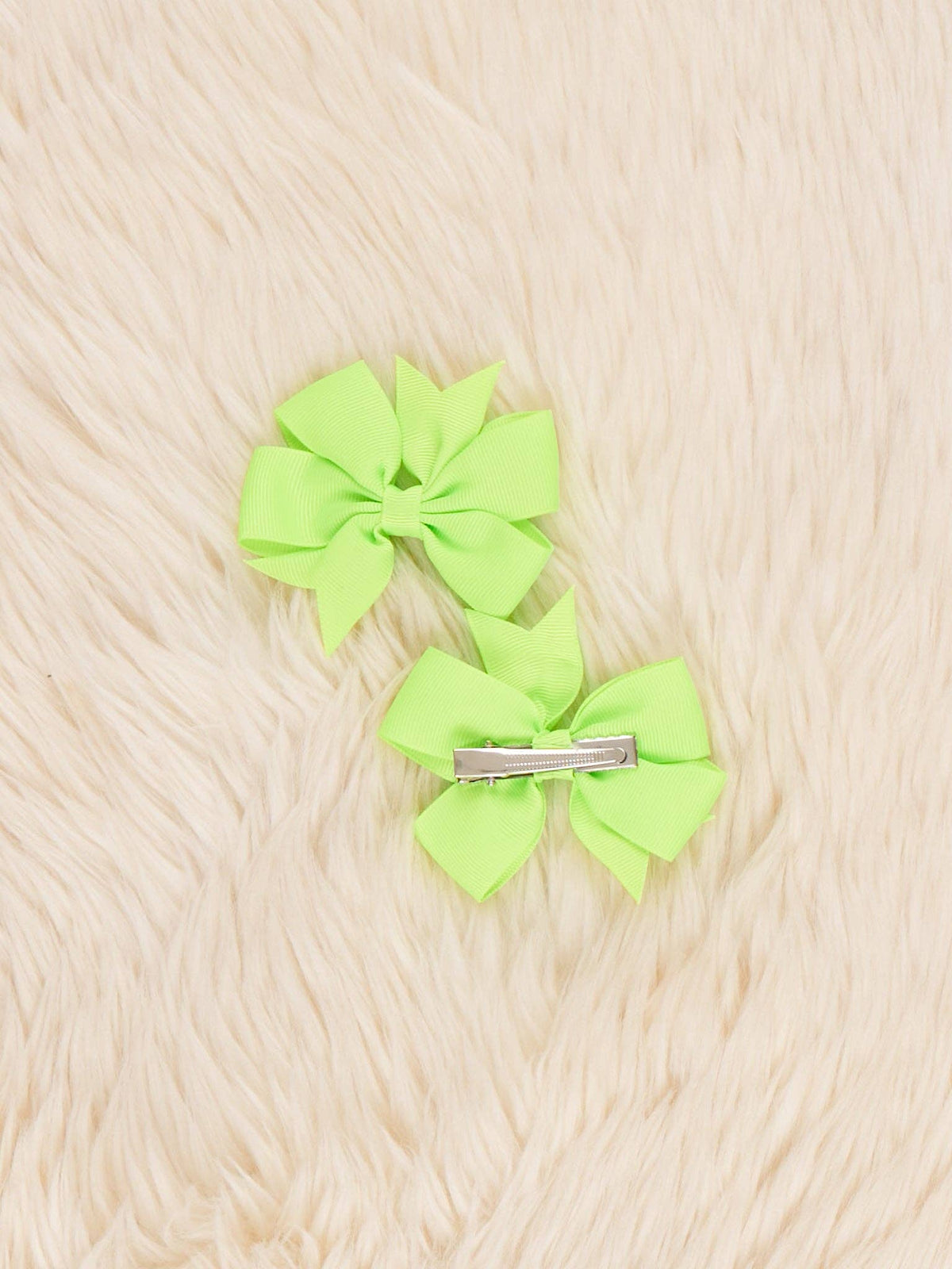 Classic Ribbon Hair Bows - 3" | Set of 2