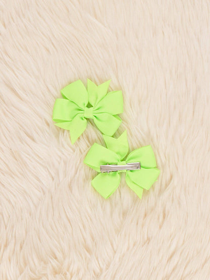 Classic Ribbon Hair Bows - 3" | Set of 2