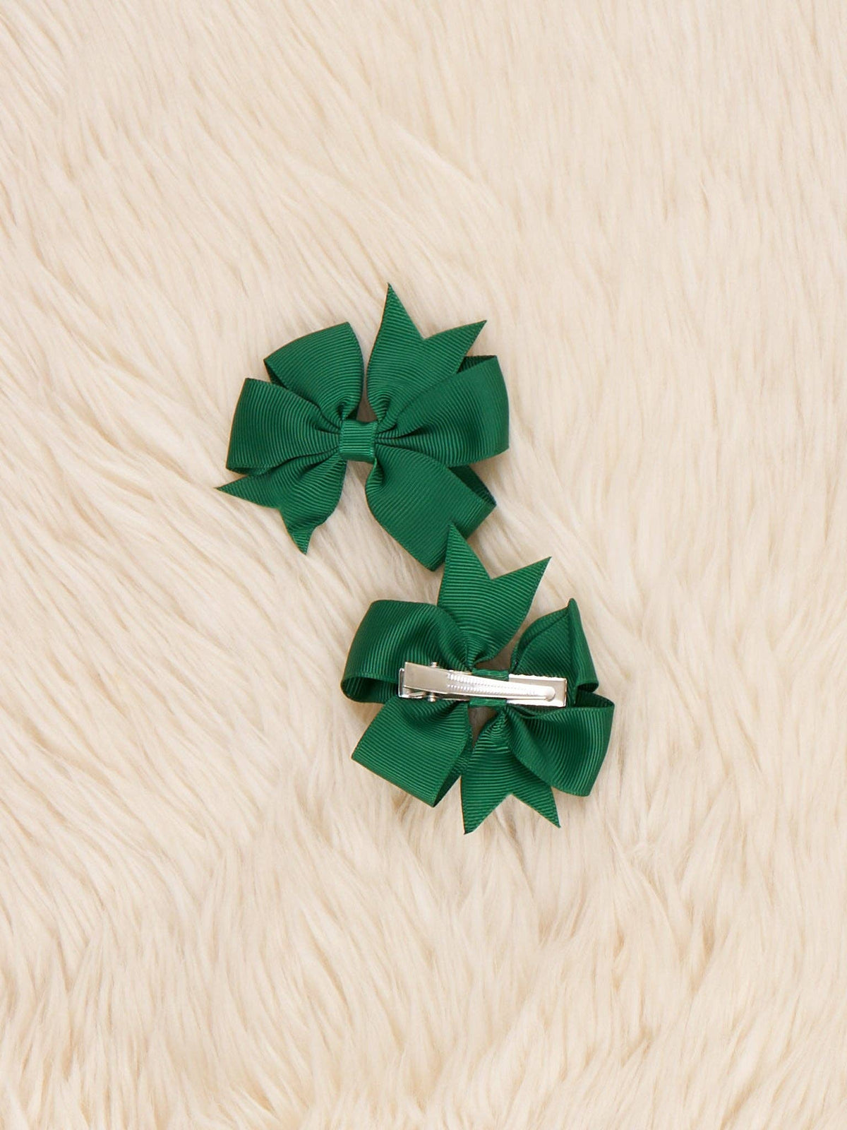 Classic Ribbon Hair Bows - 3" | Set of 2