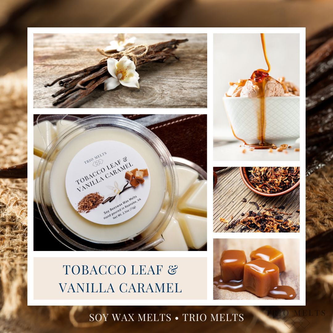 Tobacco Leaf & Vanilla Caramel Wax Melt