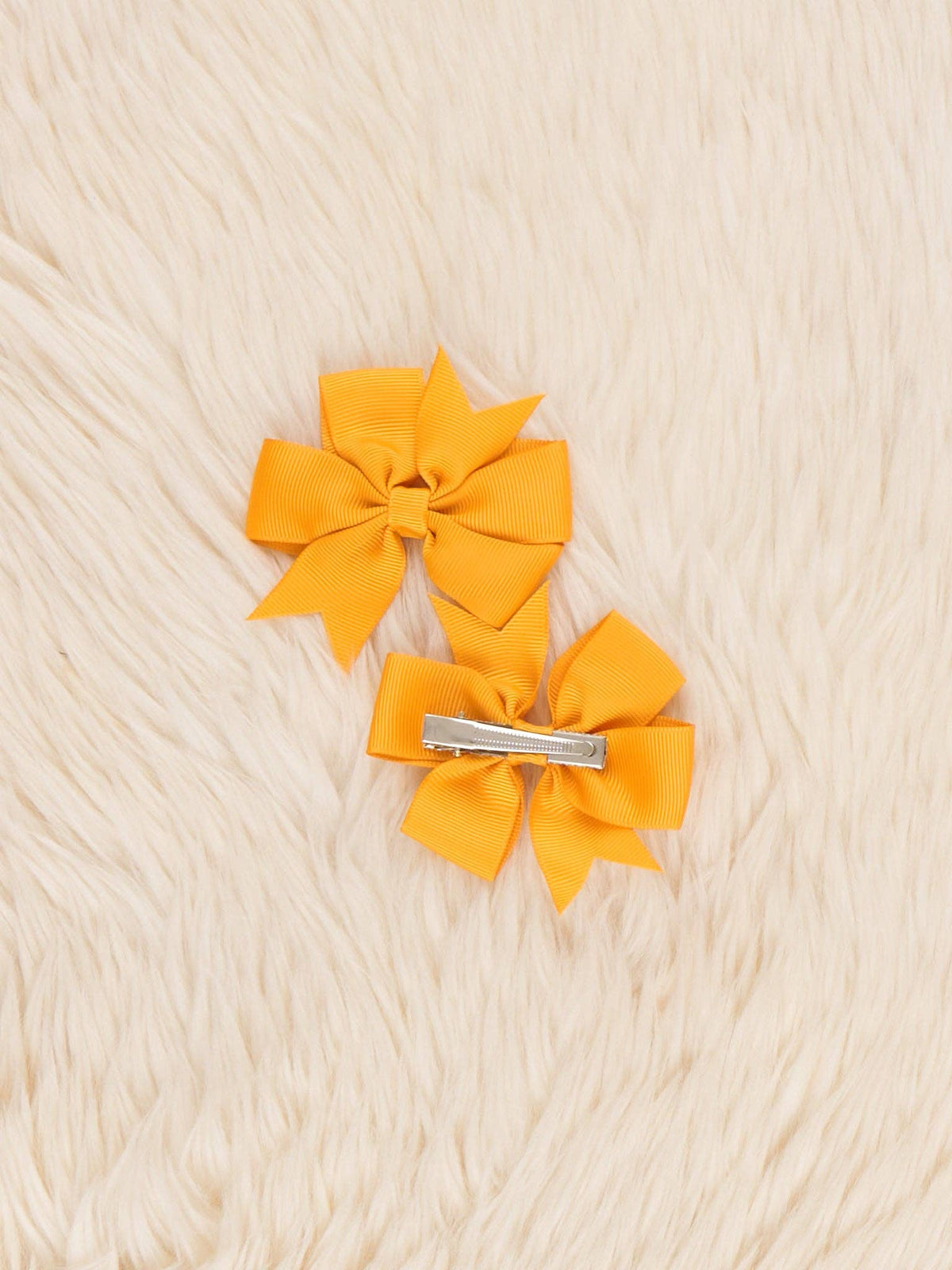 Classic Ribbon Hair Bows - 3" | Set of 2