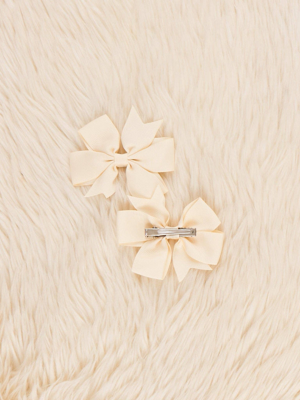 Classic Ribbon Hair Bows - 3" | Set of 2