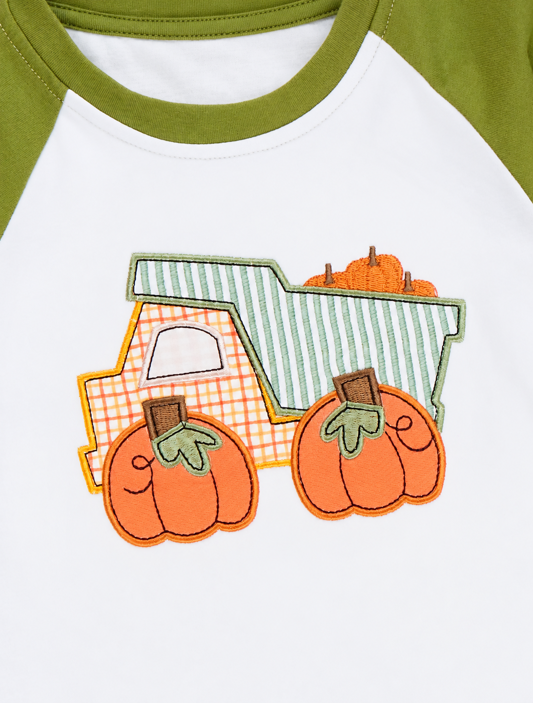 Pumpkin Hauler Crew Embroidered Top