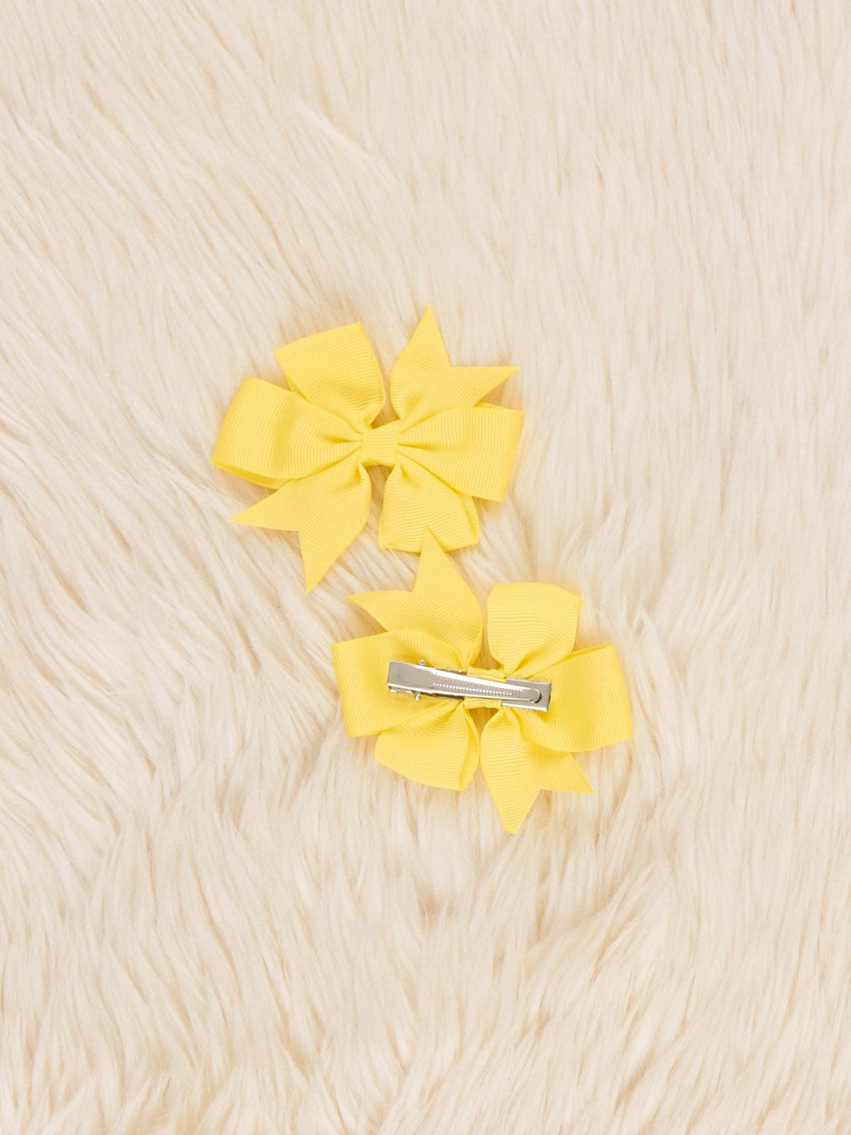 Classic Ribbon Hair Bows - 3" | Set of 2