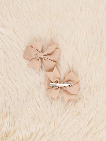 Classic Ribbon Hair Bows - 3" | Set of 2