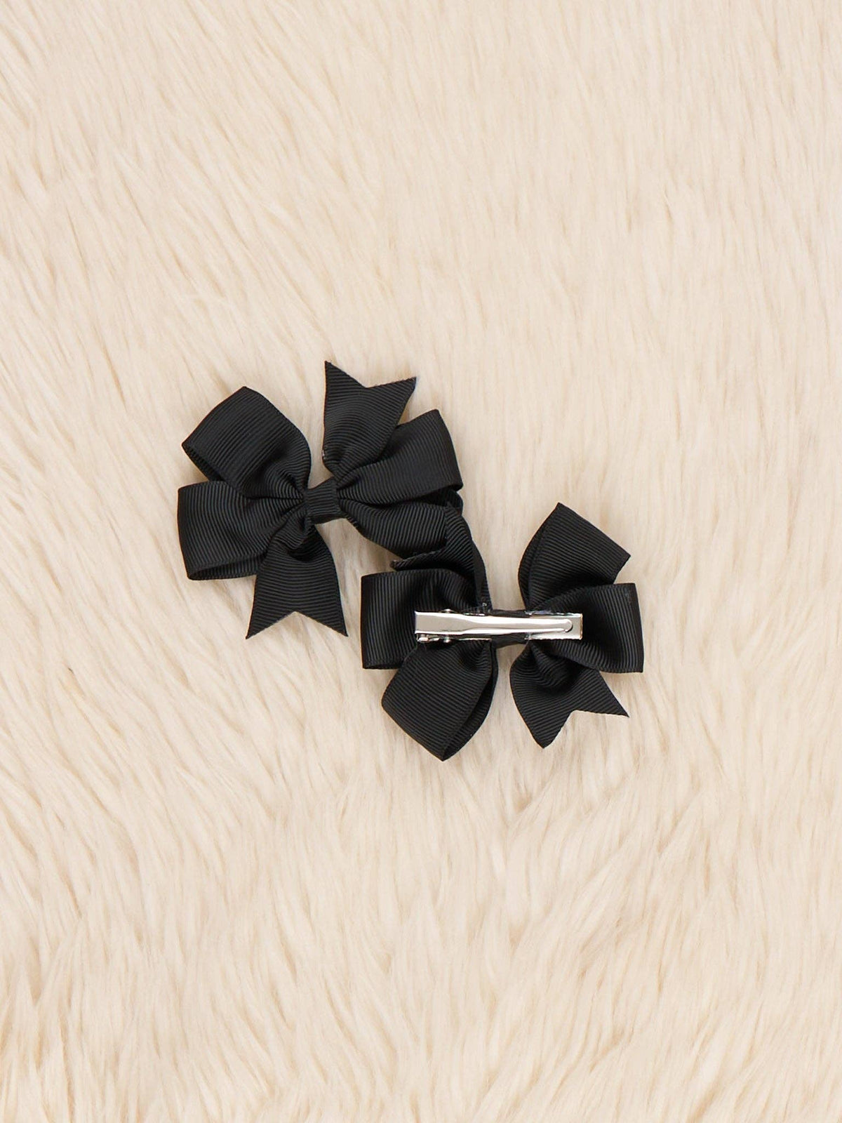 Classic Ribbon Hair Bows - 3" | Set of 2