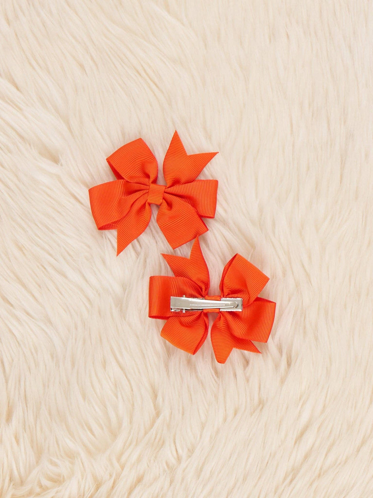 Classic Ribbon Hair Bows - 3" | Set of 2