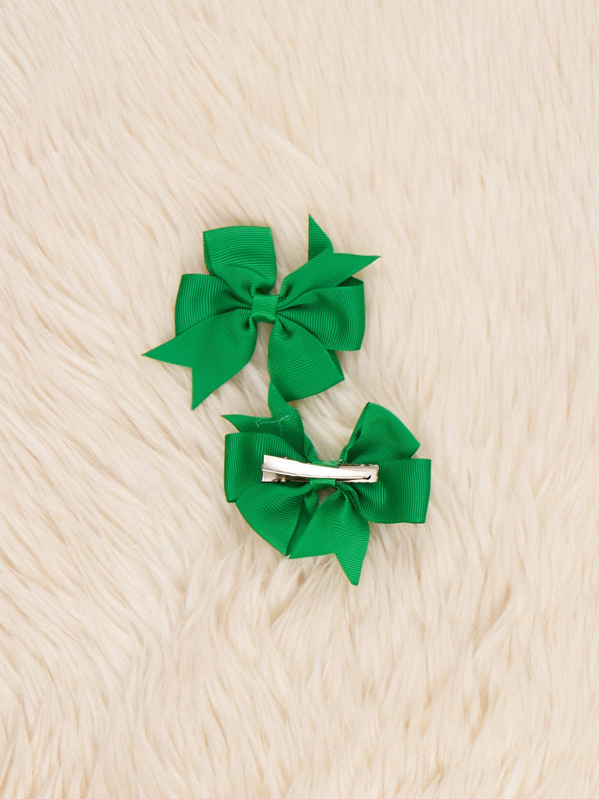 Classic Ribbon Hair Bows - 3" | Set of 2