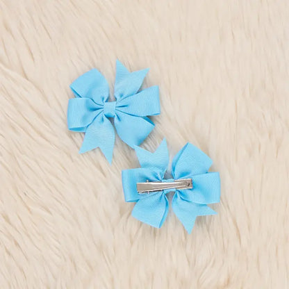 Classic Ribbon Hair Bows - 3" | Set of 2