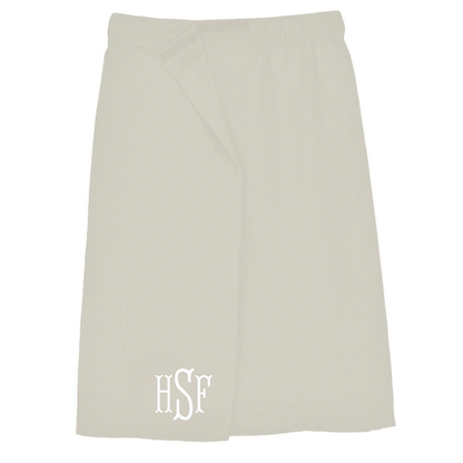 Monogrammed Waffle Weave Spa Wrap