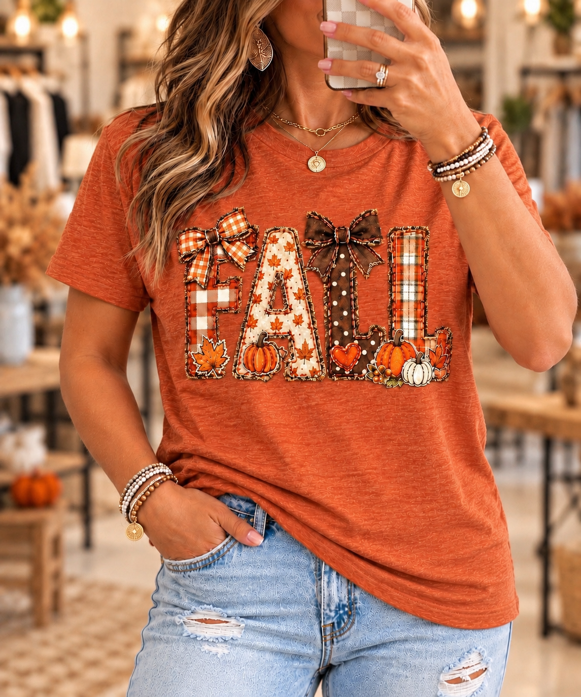 Fall Patchwork Tee