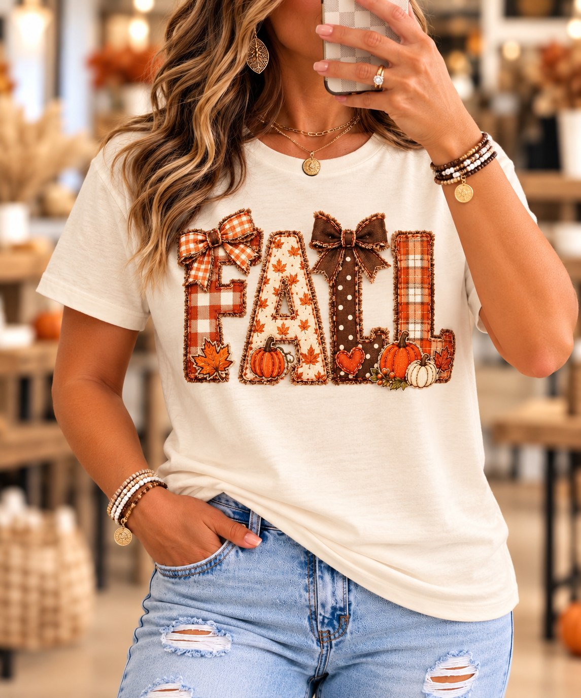 Fall Patchwork Tee