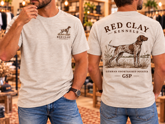Red Clay Kennels | Comfort Colors Vintage Outfitter Short Sleeve Tee – German Shorthaired Pointer