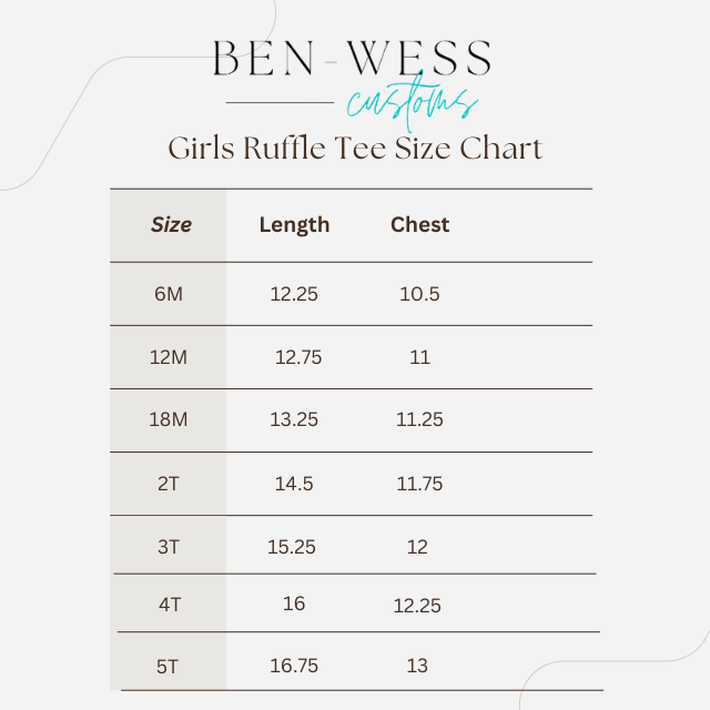 Girls Fashion Colors Ruffle Tee